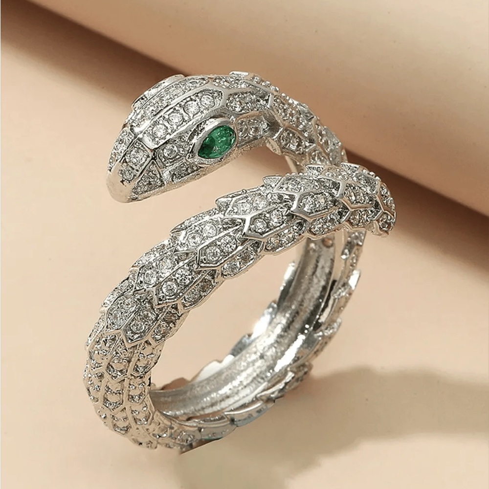 Silver Serpent Snake ring